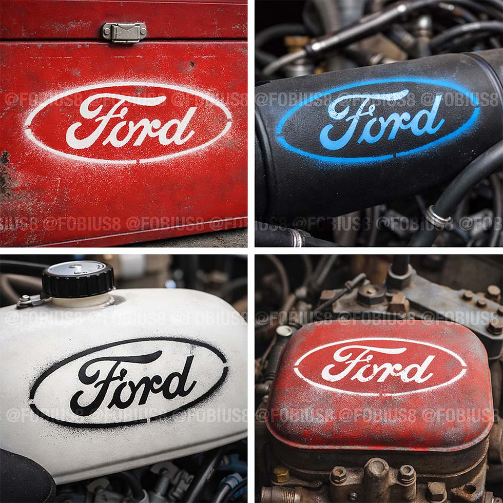Thumbnail: Ford Logo Stencil Reusable Mylar Paint Template for Cars, Toolbox, Garage Decor