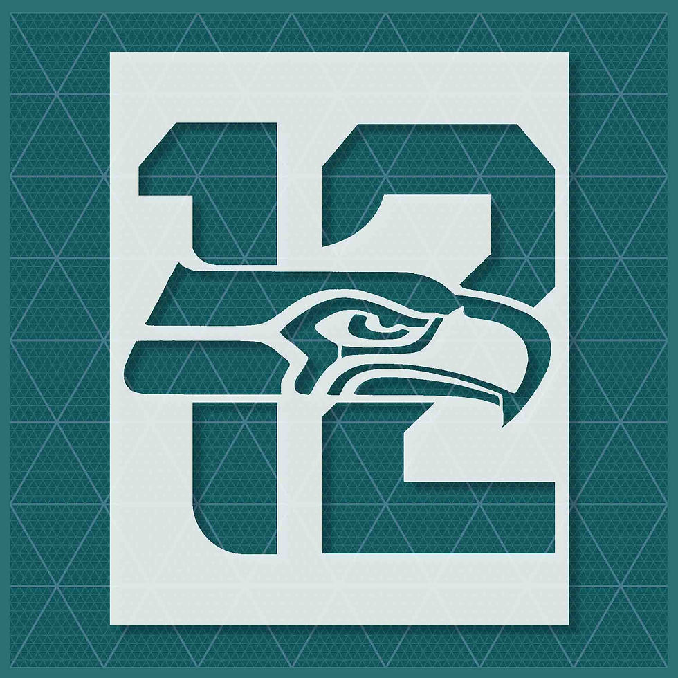Seattle Seahawks stencil seattle-seahawks-12th-man-sticker-discovery-stickers