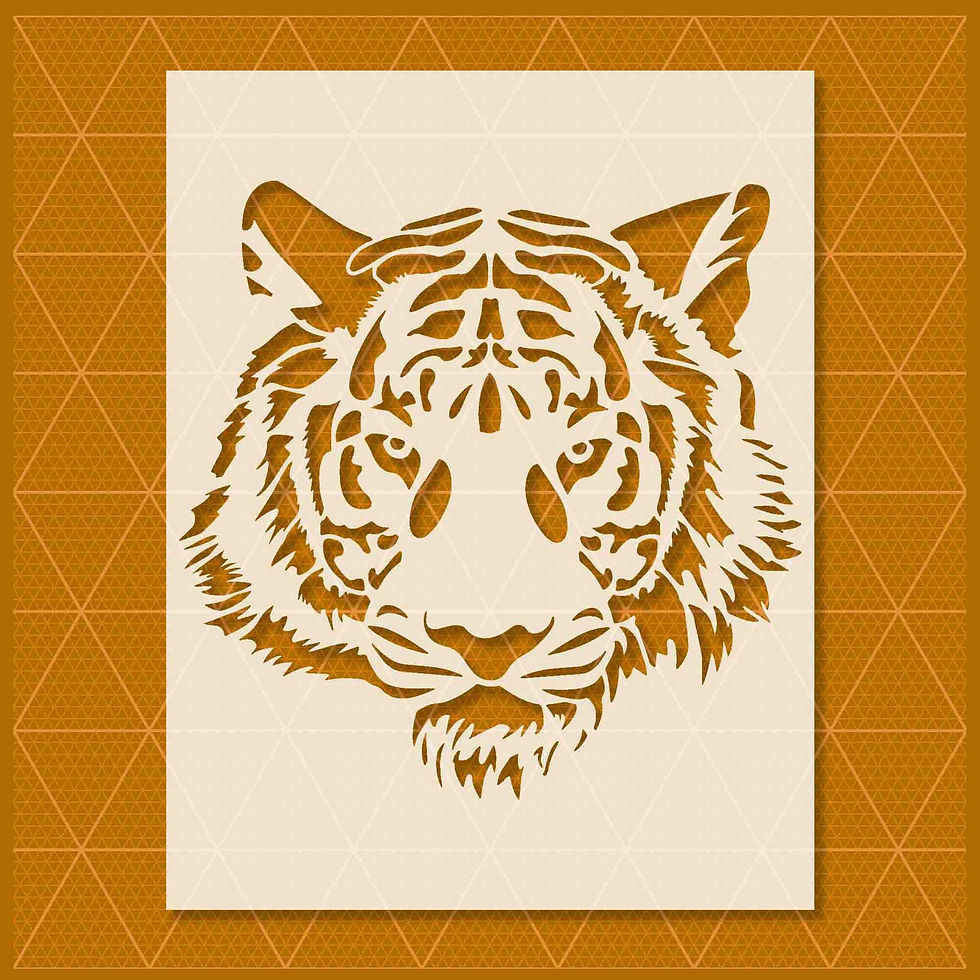 TIGER HEAD STENCIL