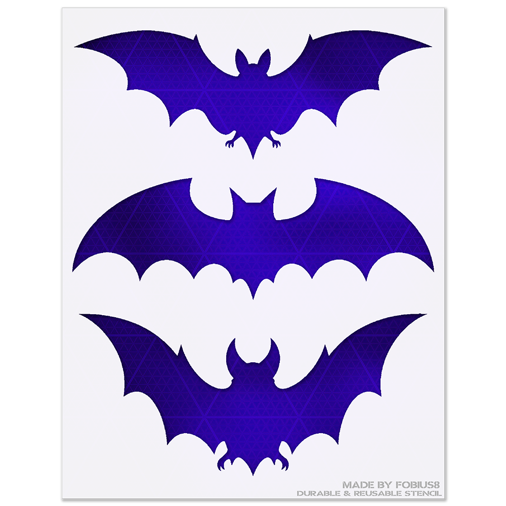 Bats Halloween Stencil – Reusable 10 Mil Mylar Spooky Bat Template for Signs