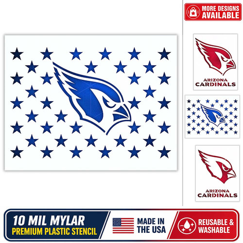 Arizona Cardinals Stencil - 10 Mil Mylar | Lazy Stencils