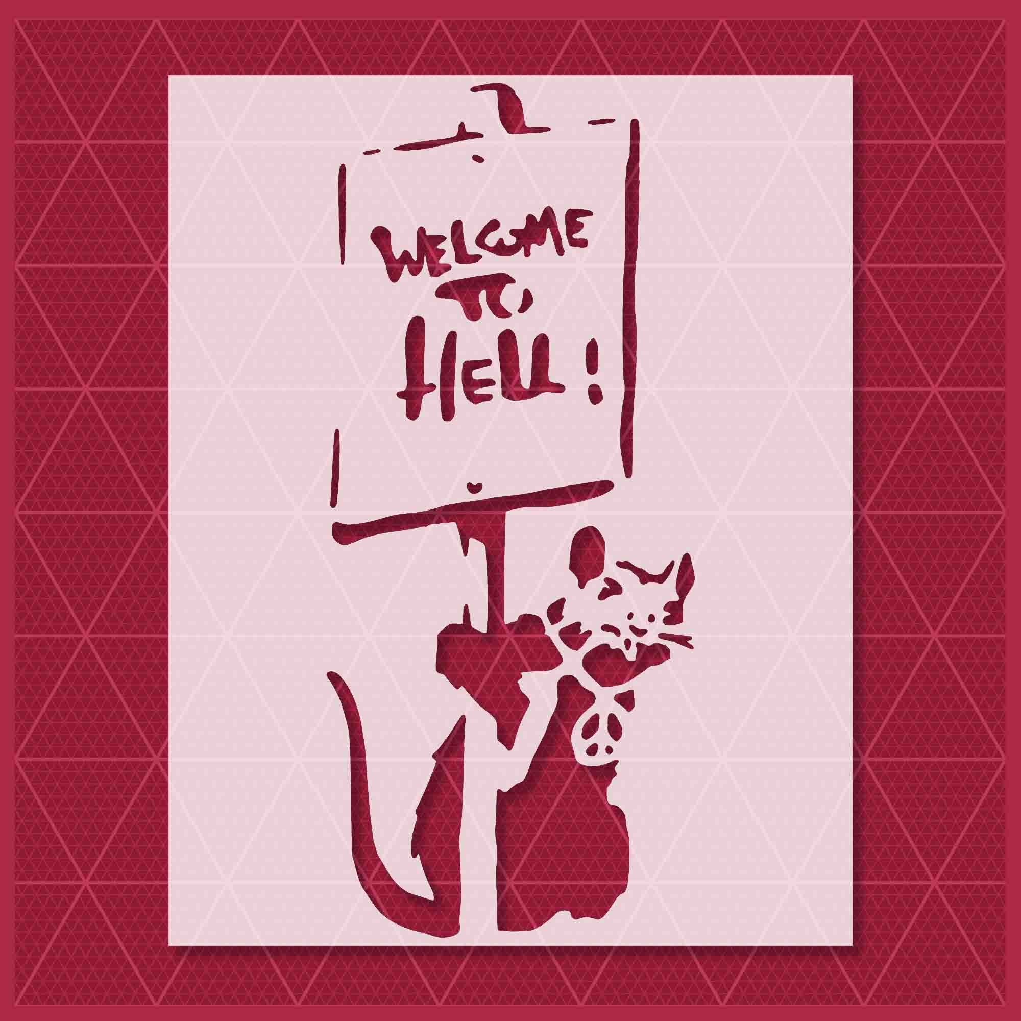 BANKSY RAT HELL STENCIL