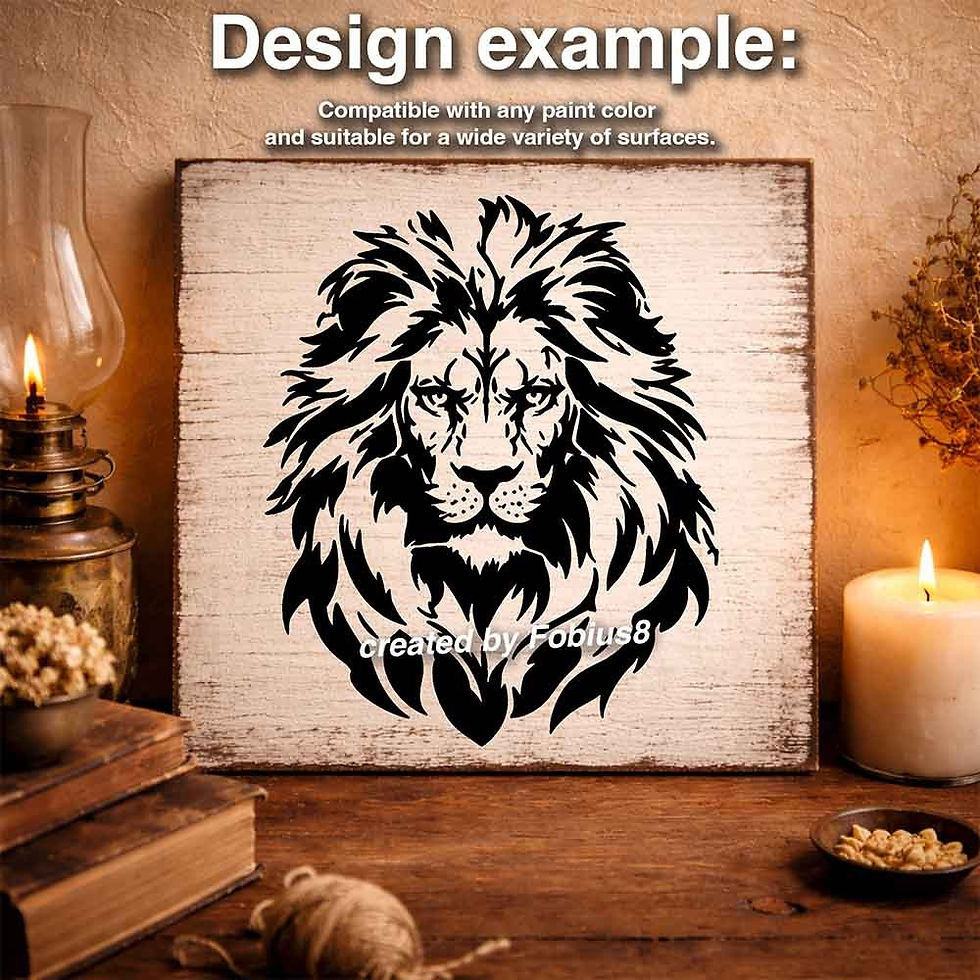 Lion Head Stencil - Wild Animal Safari Jungle King 10 Mil Mylar ...