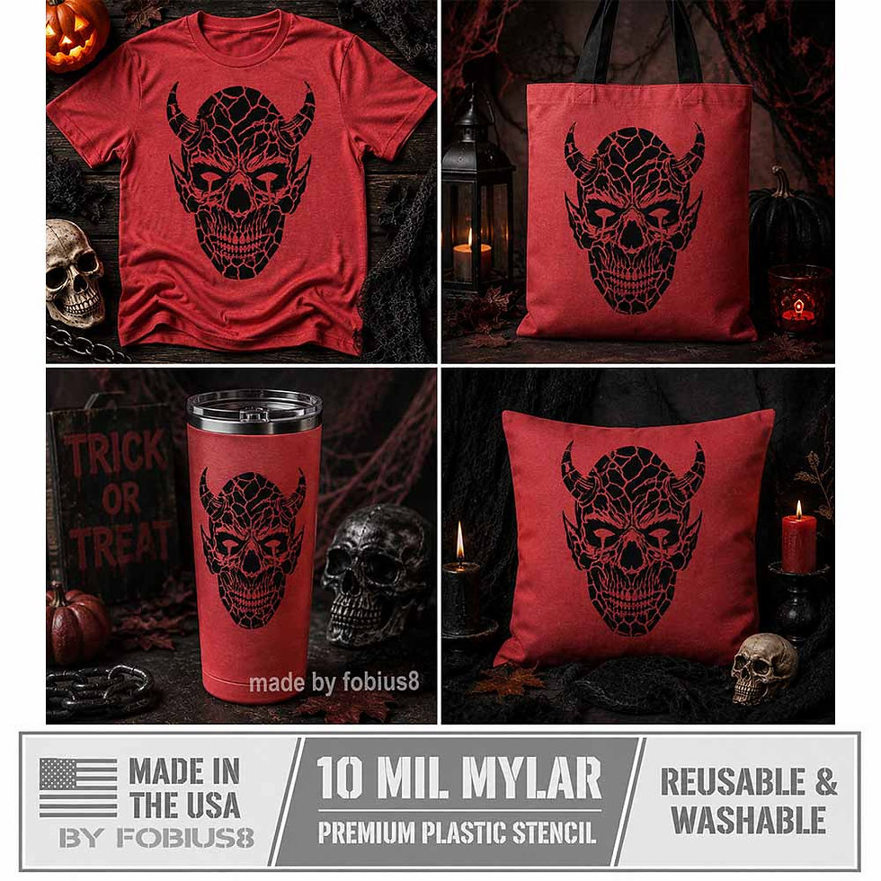 Thumbnail: Dark Angel Devil Halloween Stencil