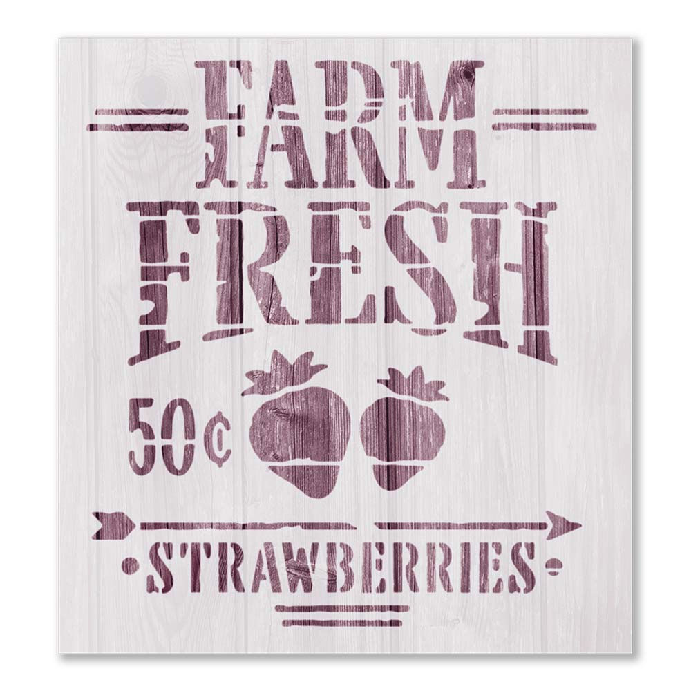 Farm Fresh Strawberries Stencil