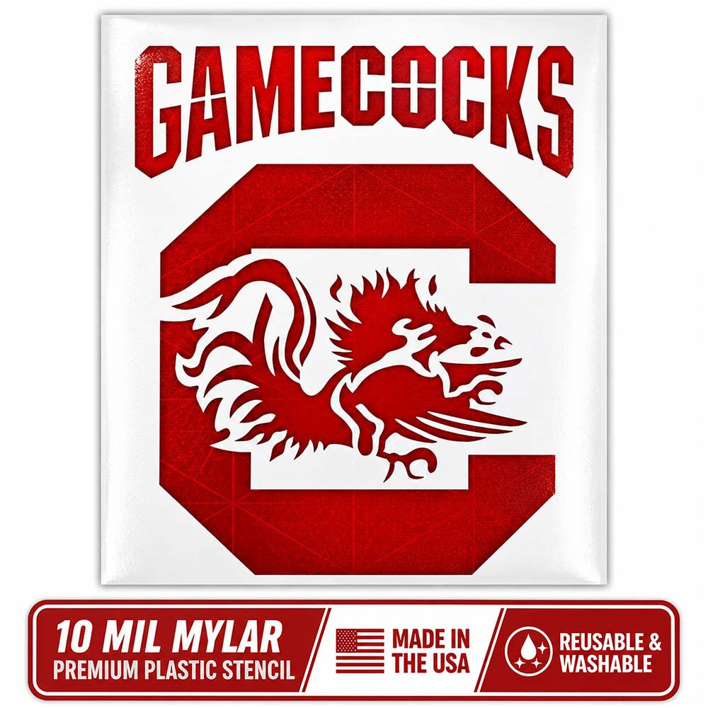 SC Gamecocks Stencil - 10 Mil Mylar - Reusable and Durable