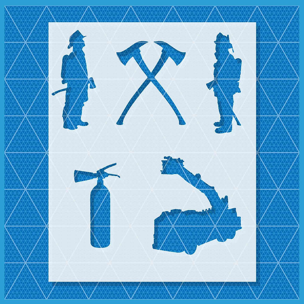 FIRE FIGHTERS STENCIL