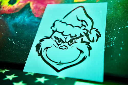 GRINCH STENCIL | Lazy Stencils