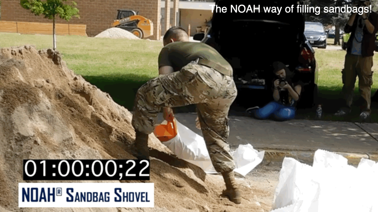 Timed sandbag filling