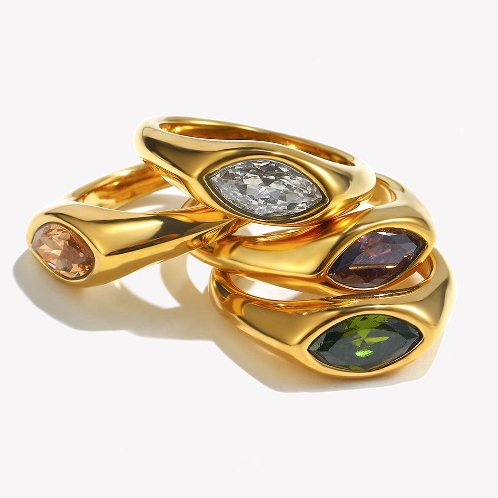 Thumbnail: Velon Gem Signet Rings