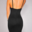 Thumbnail: Chic Black & White Plunging Arched Formal Slip Dress