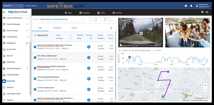 Screenshot of Safebus Alert App