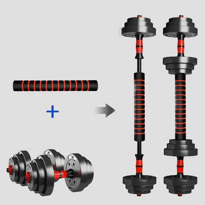 Thumbnail: 5-44lbs Adjustable Dumbbell to Barbell Set, Anti-Slip Grip, Versatile Home Gym