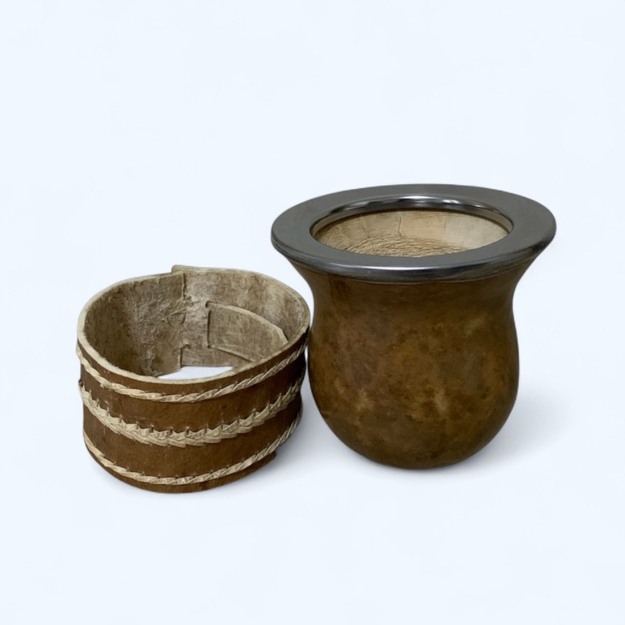 Mate pulido inox + posa mate triple costura