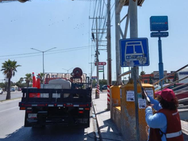 Refuerza Gobierno de Reynosa trabajos de señalización vial para mayor seguridad