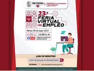 La SEDEEM junto con el Gobierno Municipal invitan a la 23ª Feria Virtual de Empleo