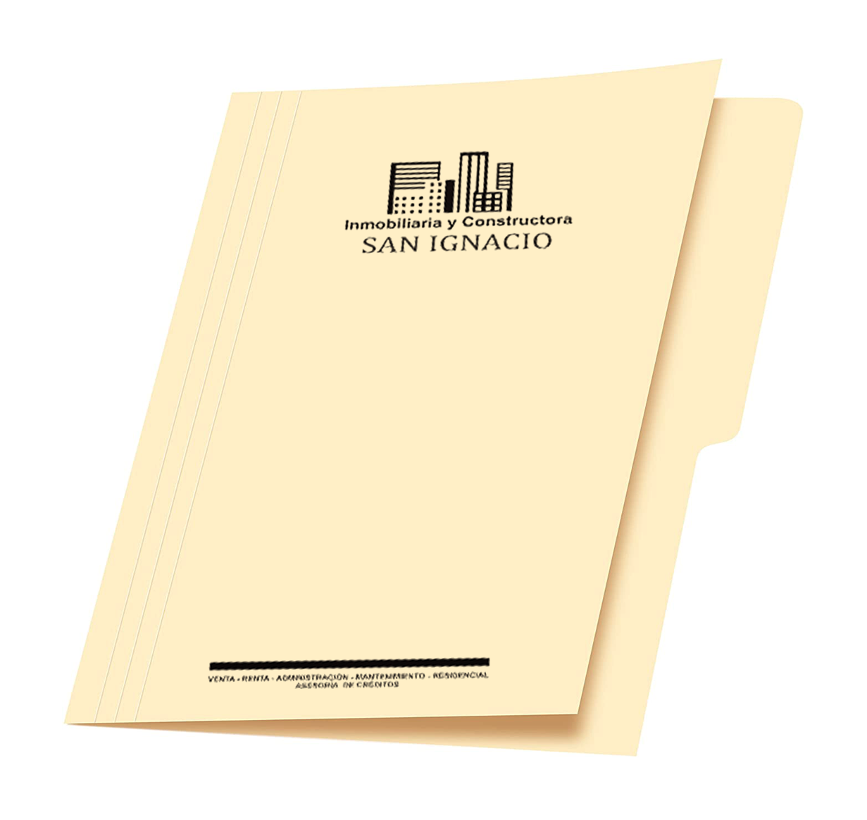 100 Folders Impresos en Serigrafía, Personalizado, t/carta.