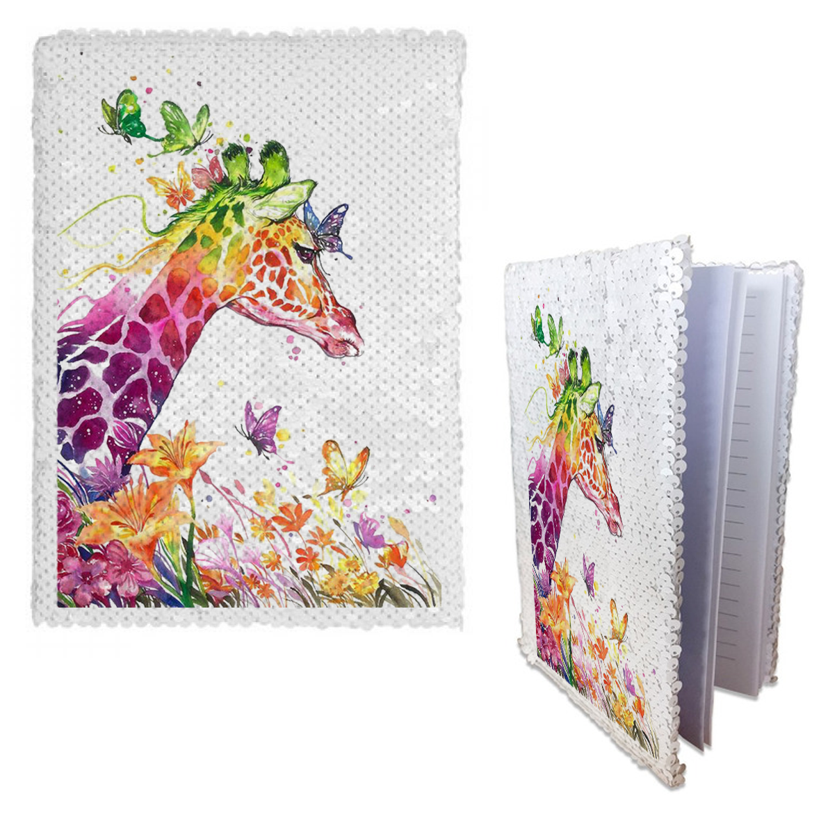 Libreta con lentejuela Sublimada Personalizada. .