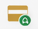 Golden credit card with green security badge