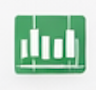 Financial operations chart icon