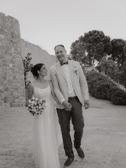 Braut und Bräutigam vor der Hochzeit 