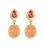 Thumbnail: 14 Karat Gold Plated Rhodolite Garnet and Moonstone Drop Earrings