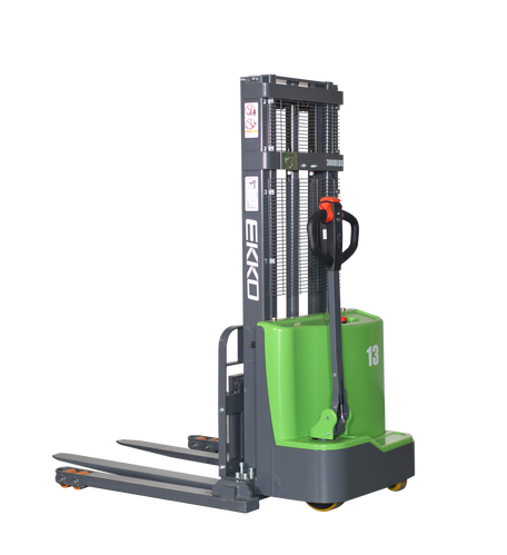 EKKO EB13C-145Li Lithium Straddle Stacker 2800 lb Cap., 145