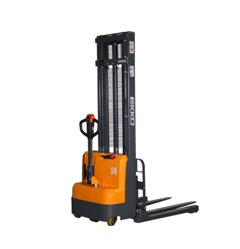 EKKO EB14C-118 Full Powered Straddle Stacker 3000 lb. Cap., 118