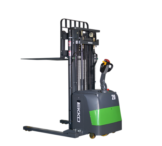 EKKO EB20CS-189Li Lithium Electric Straddle Stacker 4400 lb Cap