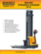 Thumbnail: EKKO EB13E-138 Full Powered Straddle Stacker 2800 lb Cap., 138" Height