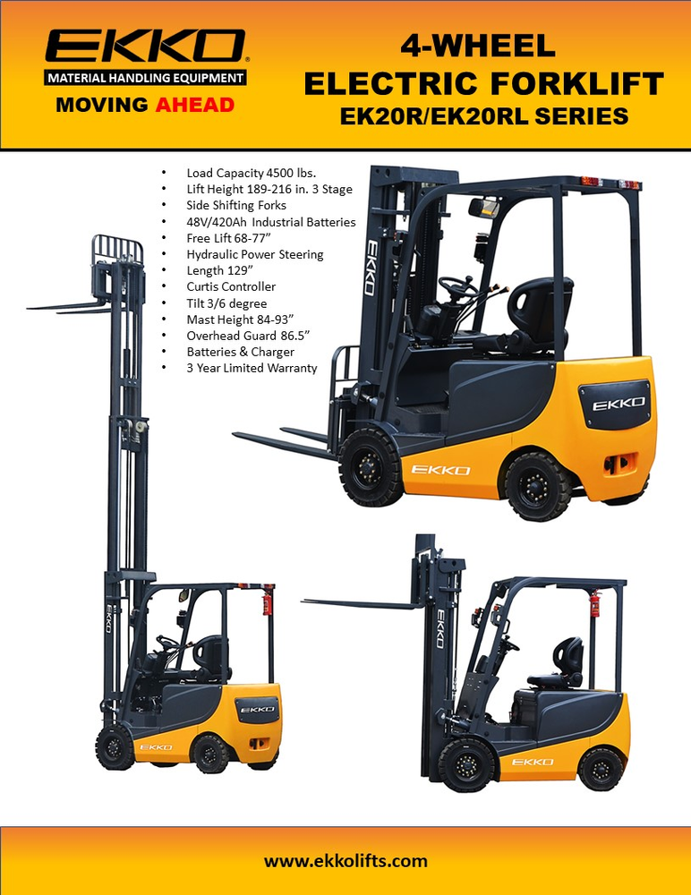 EKKO 4 Wheel Electric Forklifts