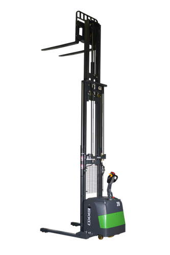 EKKO EB20CS-189Li Lithium Electric Straddle Stacker 4400 lb Cap
