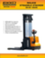 Thumbnail: EKKO EB20E Full Powered Straddle Stacker 4400 lb Cap., 177" Height