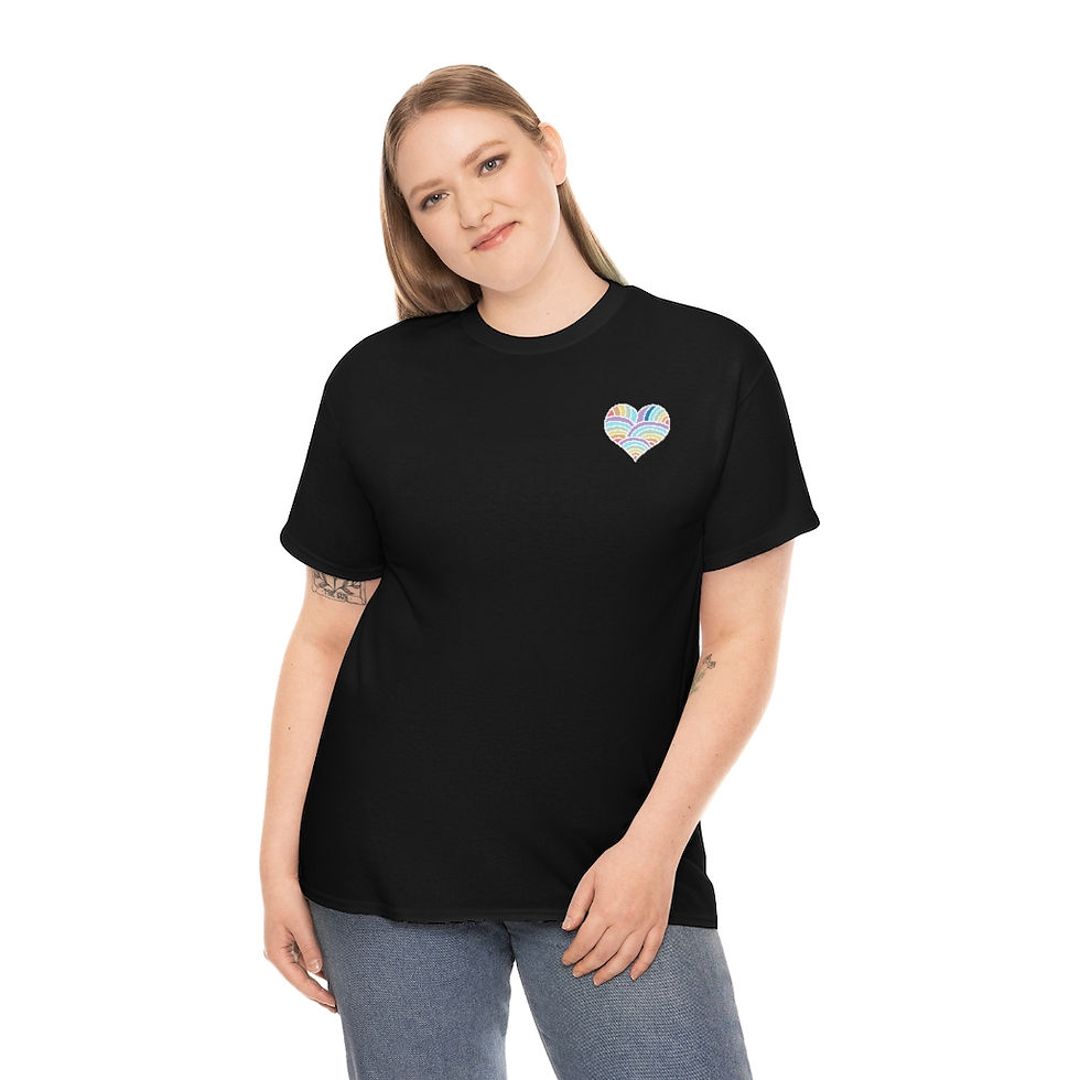Thumbnail: Pride Rainbow Heart Unisex Heavy Cotton Tee