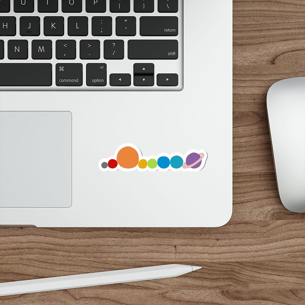 Thumbnail: Pride Rainbow Solar System Planets Die-Cut Sticker