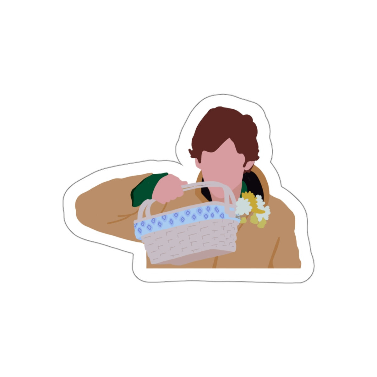 Gilmore Girls Jess with Basket Die-Cut Sticker