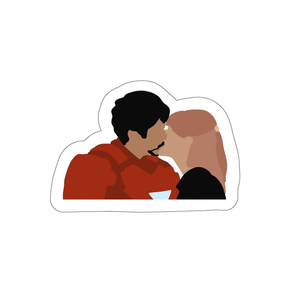 Iron Man 2 Tony & Pepper Kissing Die-Cut Sticker