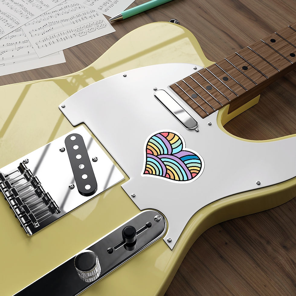 Thumbnail: Pride Rainbow Heart (black) Die-Cut Sticker
