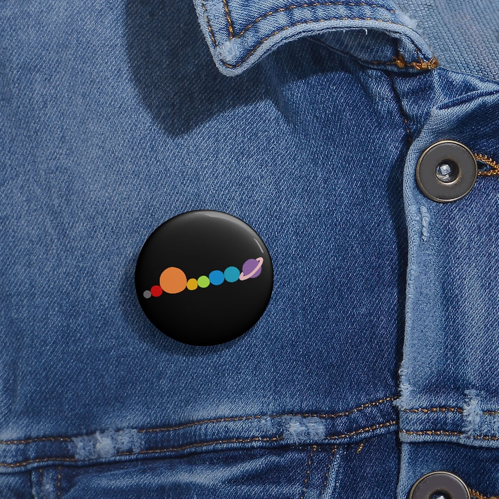 Thumbnail: Pride Rainbow Solar System Planets Pin Button