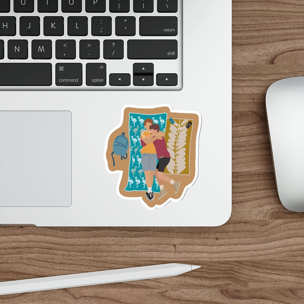 Thumbnail: Heartstopper Nick & Charlie On the Beach Die-Cut Sticker