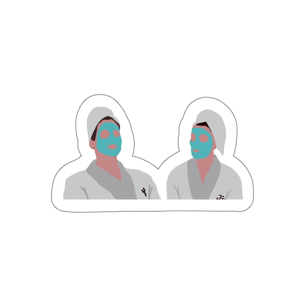 Thumbnail: Gilmore Girls Lorelai and Emily at the Spa Die-Cut Sticker
