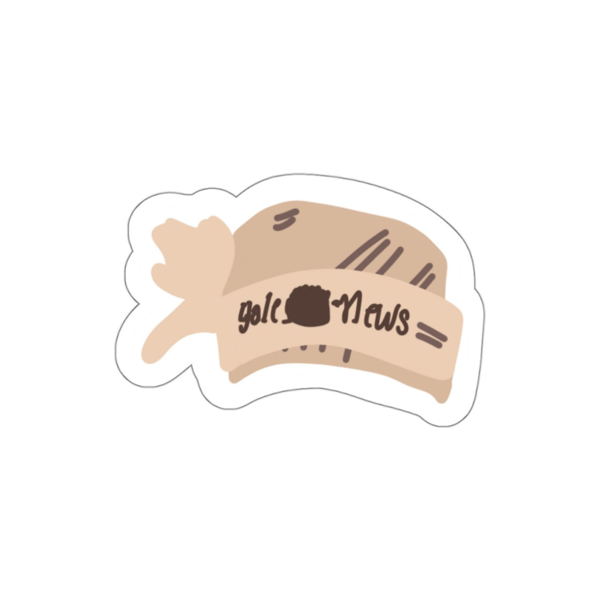 Gilmore Girls Newspaper Hat Die-Cut Sticker