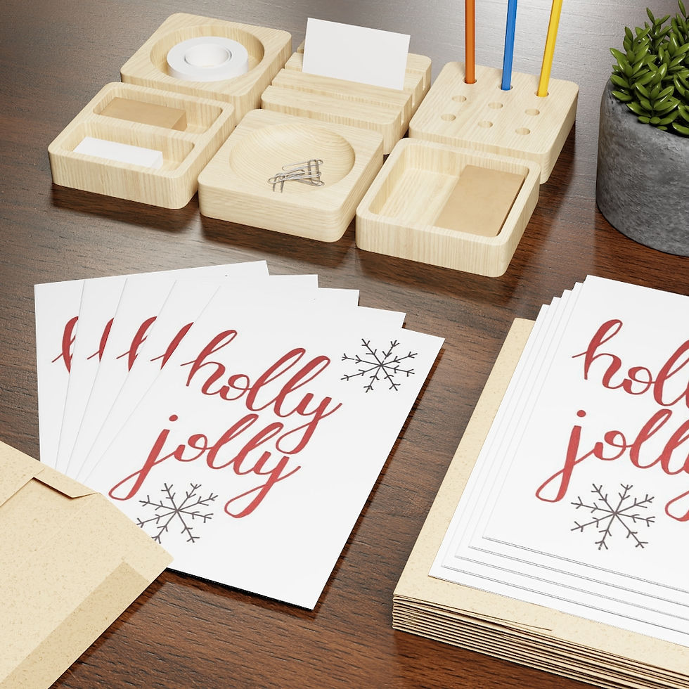 Thumbnail: Holly Jolly Greeting Cards (1 pc or 10 pcs)