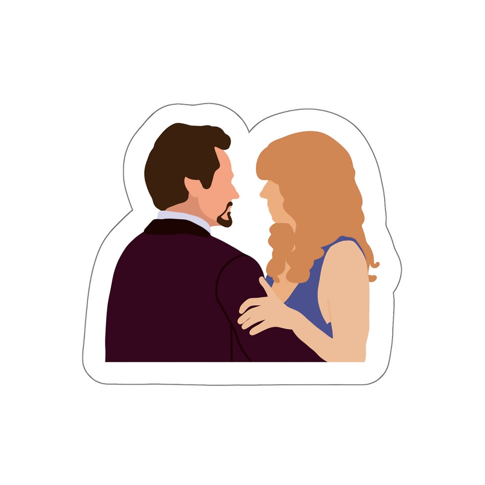 Thumbnail: Iron Man Tony & Pepper Die-Cut Sticker