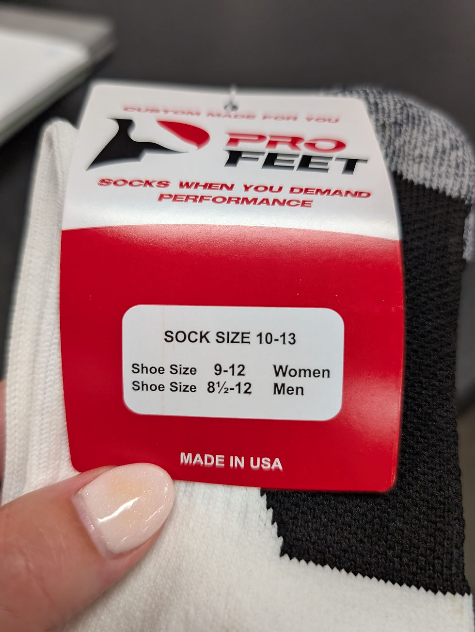 Thumbnail: Pewaukee Socks - White, Red, & Black