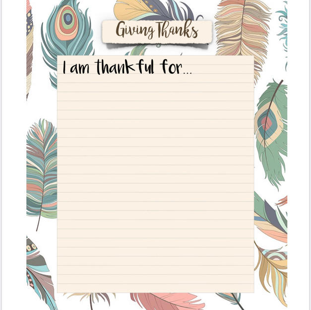 Giving Thanks Printable
