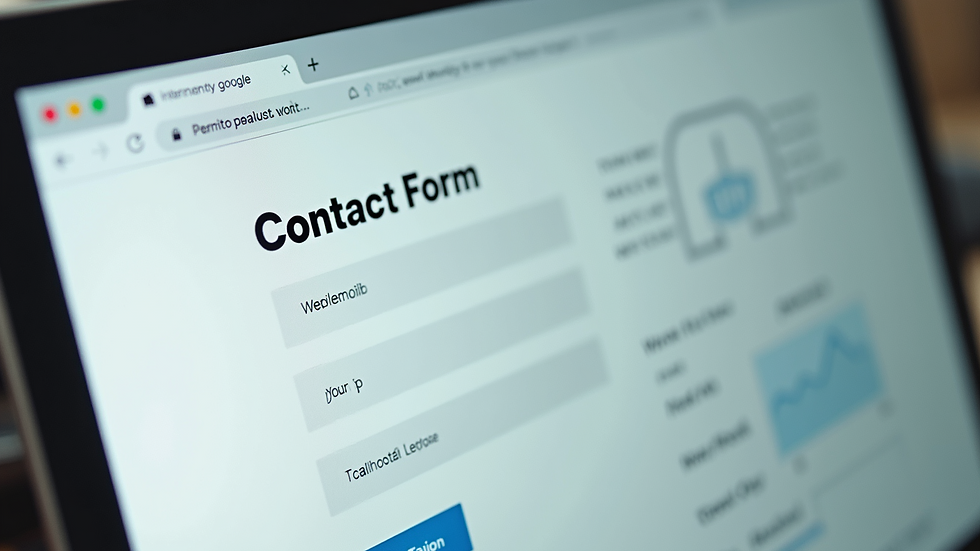 Close-up view of a simple contact form on a modern website