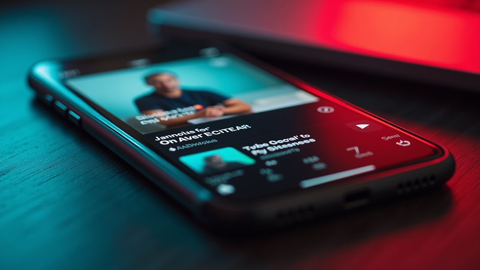 Close-up view of a smartphone displaying a podcast app with crime podcast episodes
