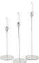 Bougeoir métal sur pied Malte, 3 élém.,