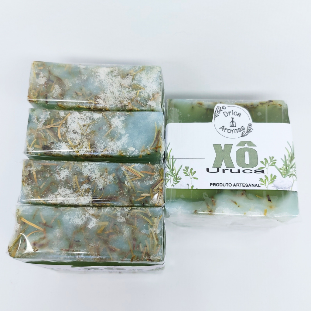 xô uruca sabonete glicerinado artesanal de alecrim arruda e sal